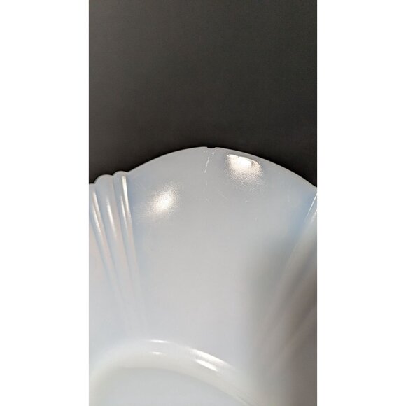 Macbeth-Evans American Sweetheart Monax White Opalescent Salver Plate Vintage - Picture 4 of 13